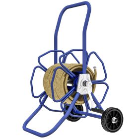 Outsunny Garden Hose Reel Cart, Portable Water Hose Cart Hold Up to 98' of 5/8" Hose (Hose Not Included), Blue