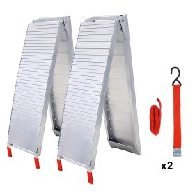 Truck Ramps, 80"x12" Portable Loading Ramps for Pickup Trucks 1500 LBS Capacity Aluminum Folding Ramps with Buckle for ATVs, Snowblower, Lawn Mow