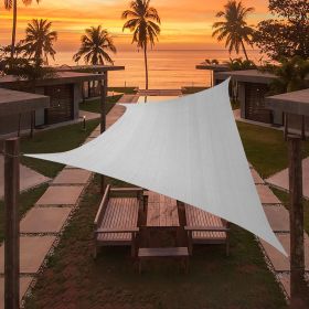 Artpuch Custom Size Light Gray Sun Shade Sail Triangle Canopy 185 GSM Durable Fabric UV Block Awning for Outdoor Patio Garden Backyard (Customize (Color: Light Gray, size: 11'x13')