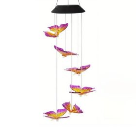 Outdoor Decorative Hanging Solar Wind Chimes for Patio & Garden(USPS Shipping) (Color: As pic show, Type: Style C)