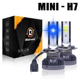 2x H7 LED Headlight Bulb Kit High Low Beam 8000K Super Blue 26000LM Light Bulb (Color: Blue)